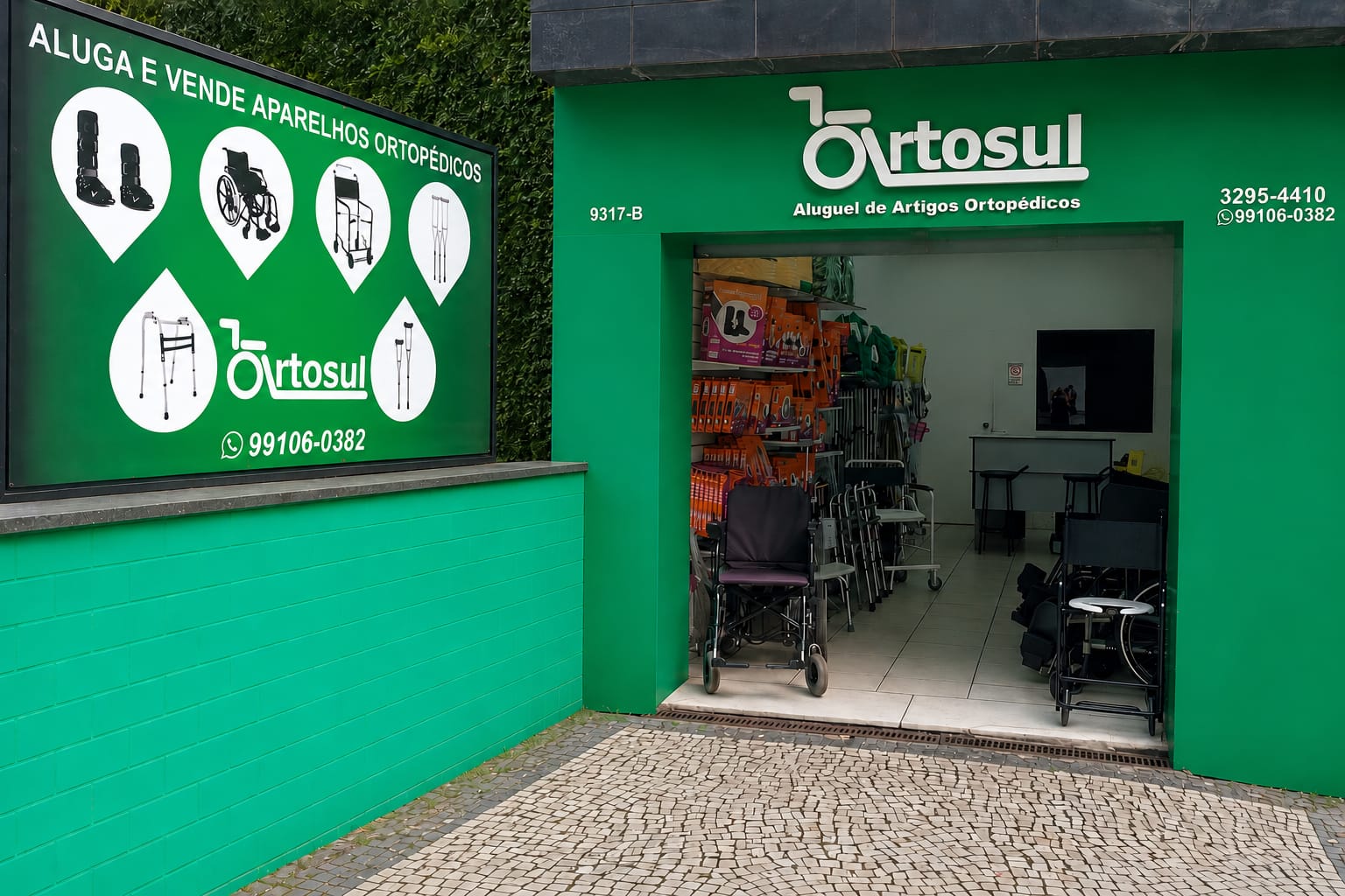 Fachada da loja Ortosul em Belo Horizonte
