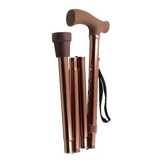 Bengala em T dobrável bronze
